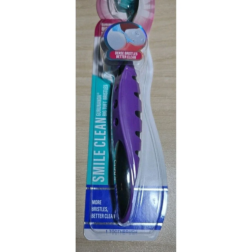 GuruNanda Smile Clean Toothbrush - Big Soft Bristles - 1 Count (Pack of 1)